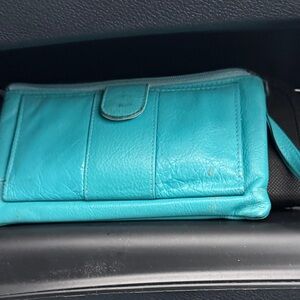 Turquoise Pielino leather Women's Bag